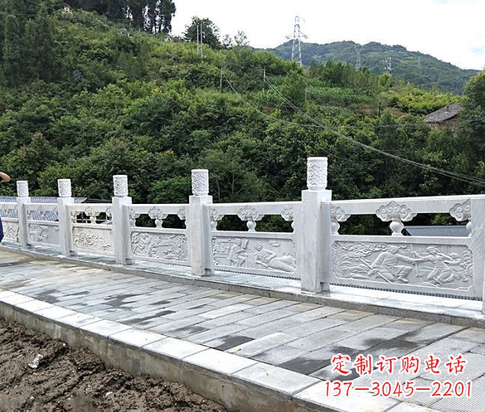 周口专为公园景观定制的大理石栏板石雕
