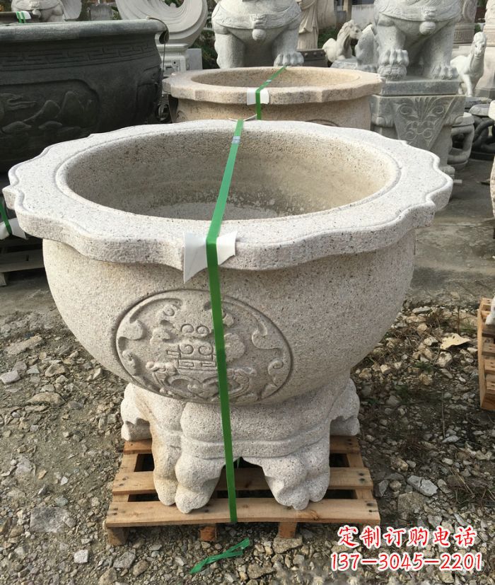 周口高品质大理石水缸雕塑