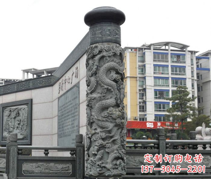 周口传承中国古典文化的雕刻龙柱雕塑