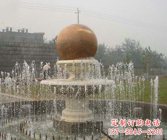 周口艺术品级风水球喷泉石雕