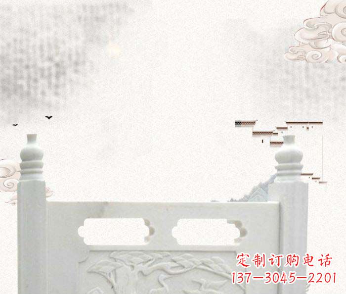 周口公园景观汉白玉石雕栏板
