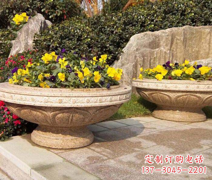 周口砂岩花盆雕塑