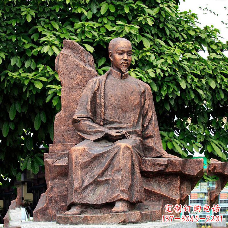 周口清朝名人叶天士纯铜雕像