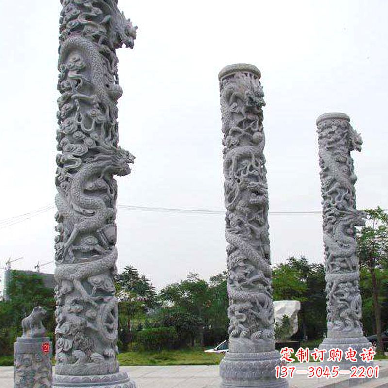 周口公园龙柱雕塑