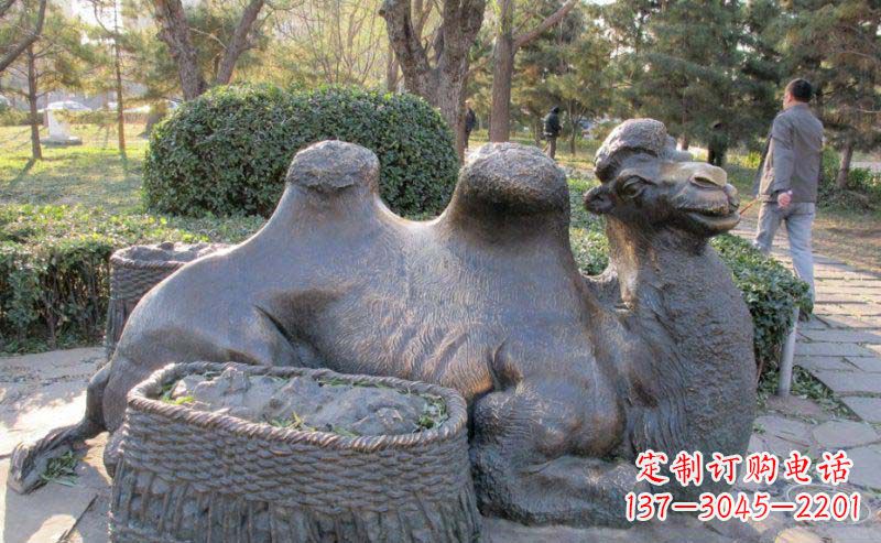 周口公园骆驼动物铜雕