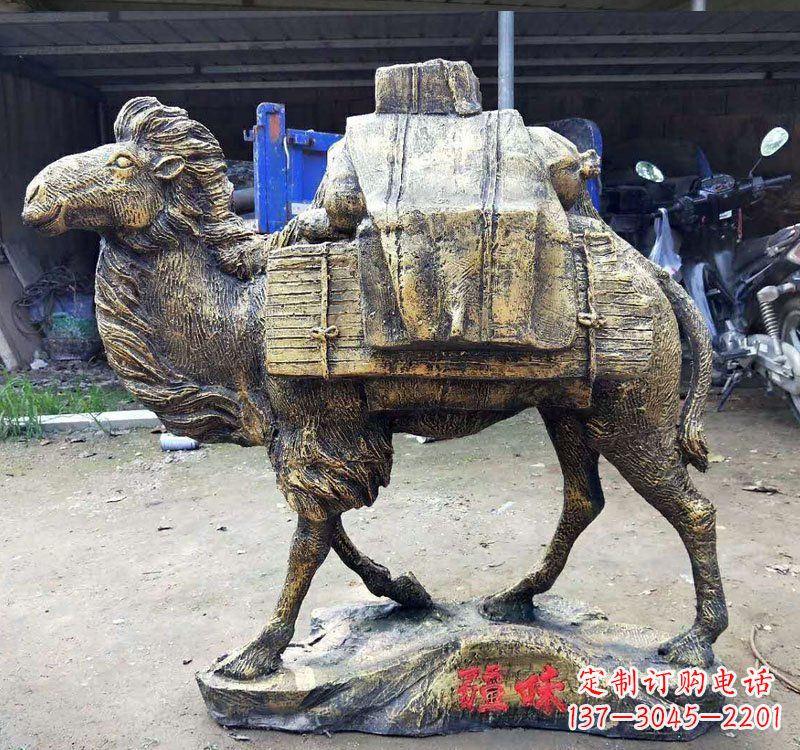 周口新颖华丽的骆驼铜雕定制