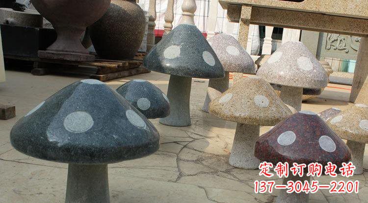 周口别具特色的蘑菇石雕