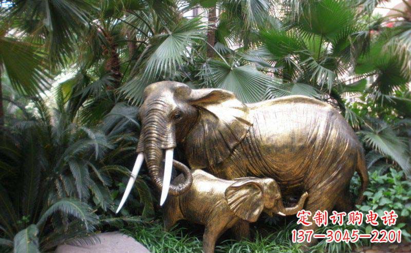 周口中领雕塑-大象铜雕定制