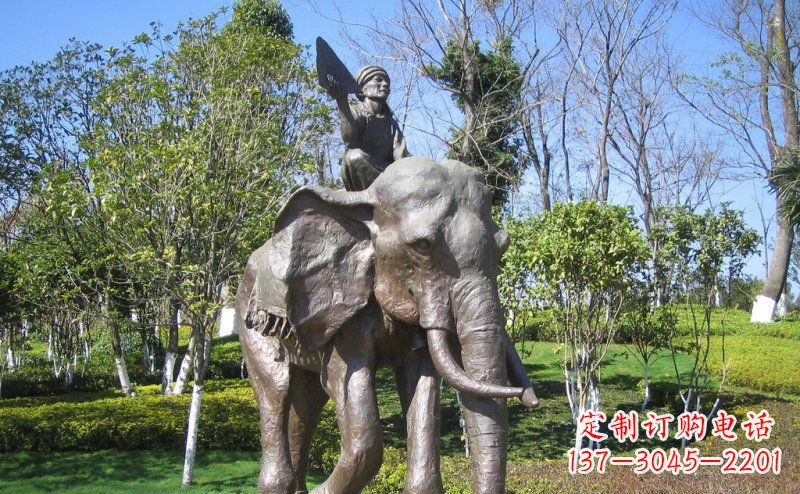 周口 令人惊叹的大象铜雕塑