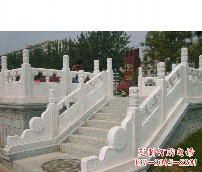 周口公园石栏板大理石雕塑