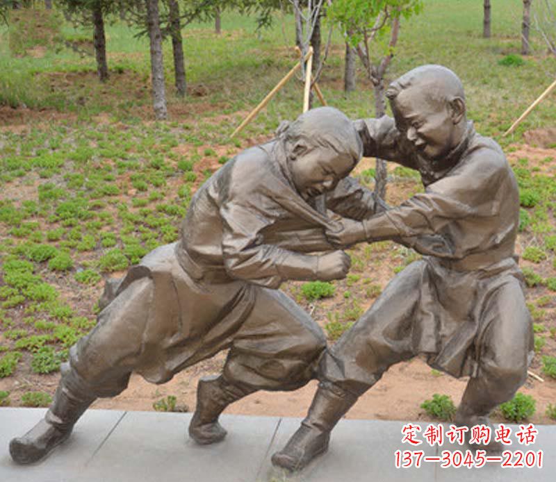 周口精致雕塑小男孩铜雕