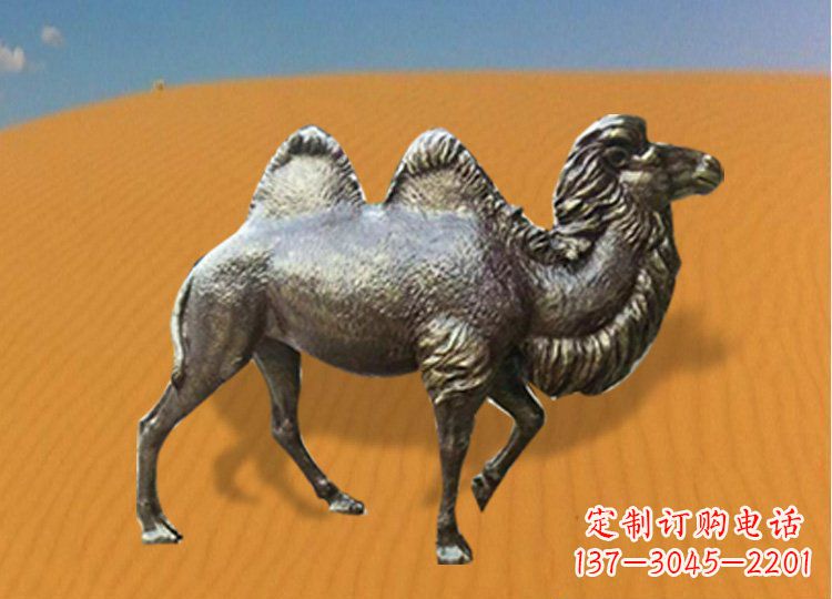 周口公园装饰精美铜骆驼雕塑