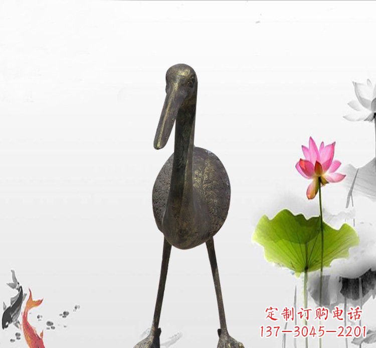 周口高品质铜制仙鹤雕塑