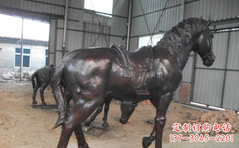周口公园铜马动物铜雕