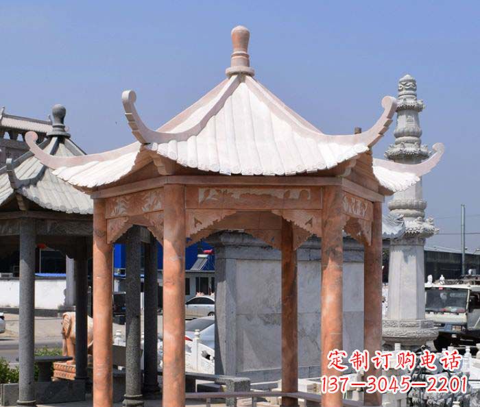 周口中领雕塑设计凉亭雕塑,清新简约添美感