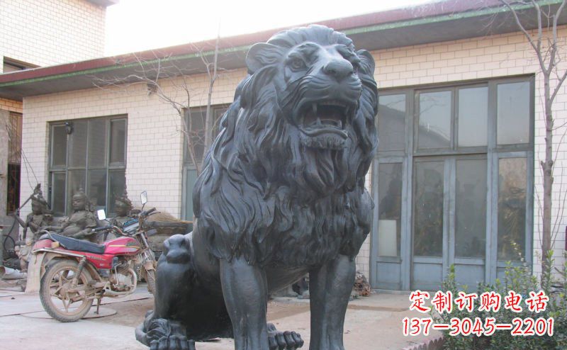 周口浓情西洋之王——公园外观狮子铜雕