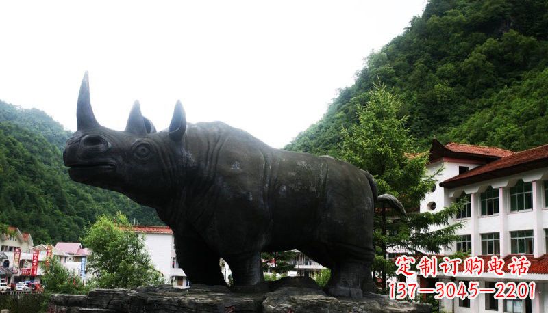 周口艺术犀牛石雕
