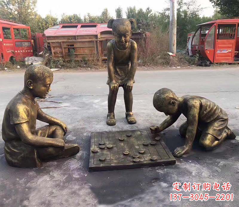 周口铜雕“童年梦想”儿童雕塑