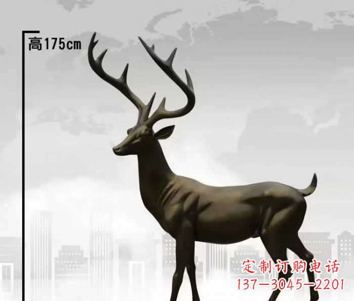 周口公园小鹿铜雕