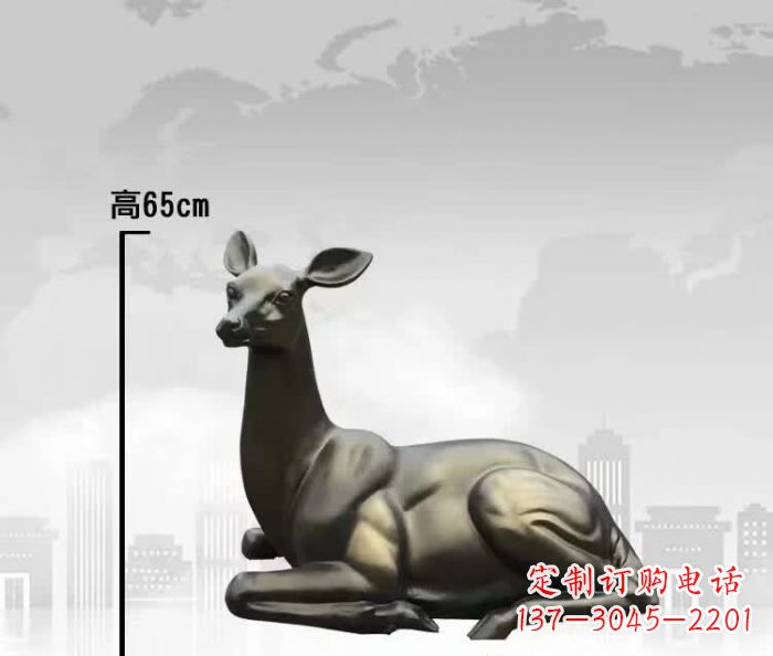 周口公园小鹿铜雕 (4)