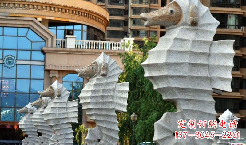 周口艺术级小区喷水马雕塑