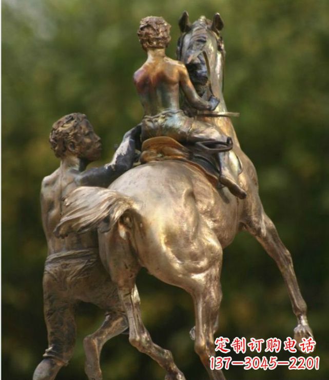 周口浪漫无限,精致骑马铜雕