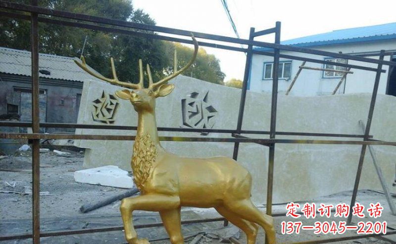 周口室内外羚羊铜雕艺术品
