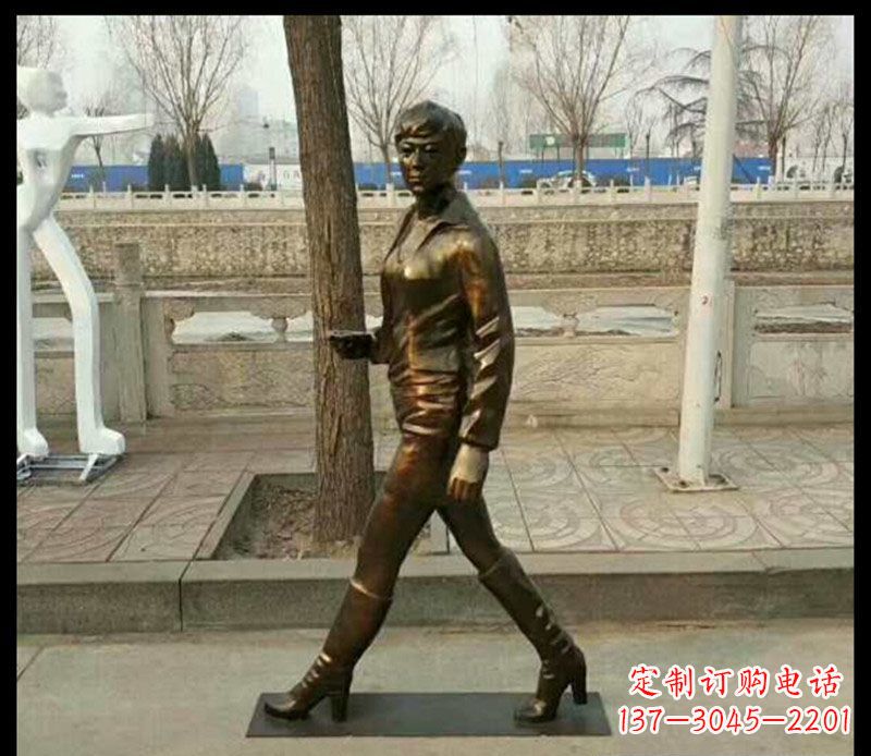 周口中领雕塑为您打造优雅铜女孩雕像