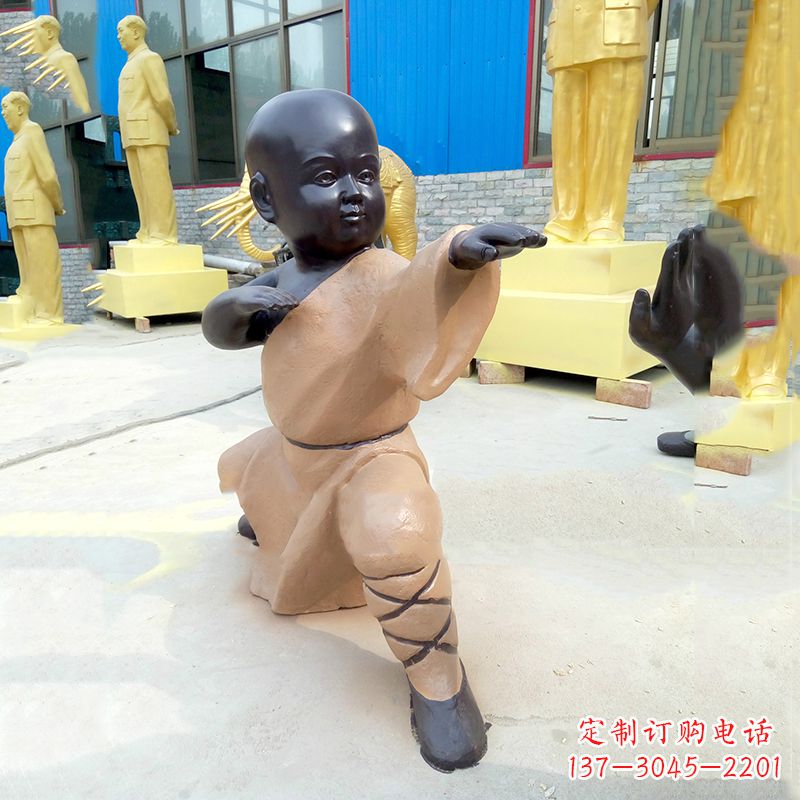 周口传承传统文化的绝佳礼品——“功夫小和尚”雕塑