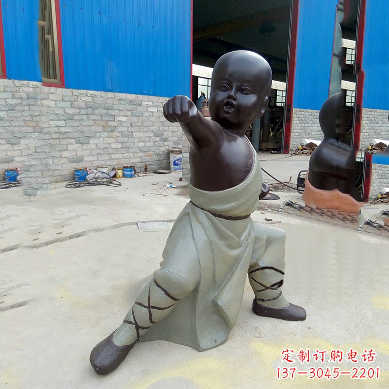 周口精致和尚铜雕塑