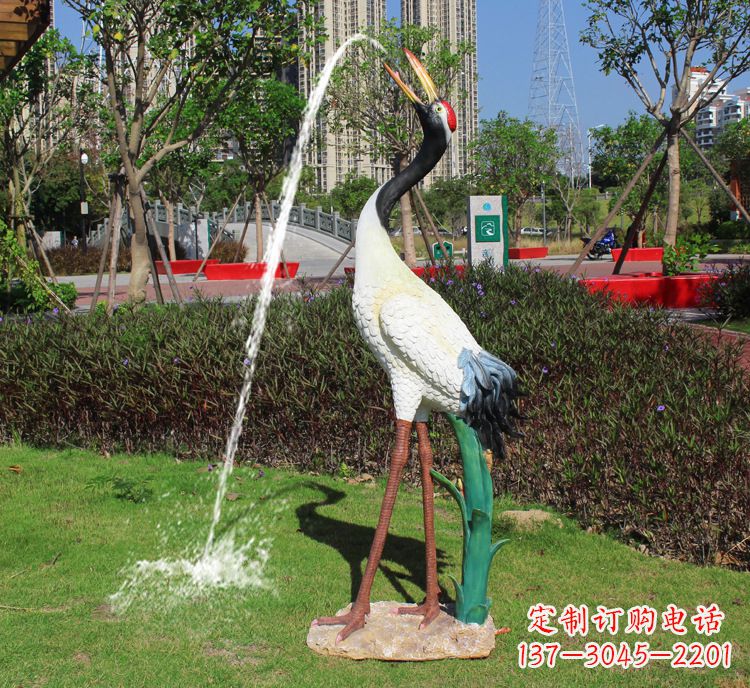 周口精美雕塑仿真仙鹤动物雕塑