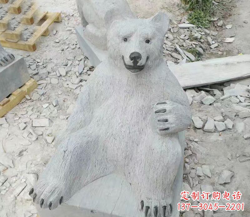 周口精美狗熊石雕