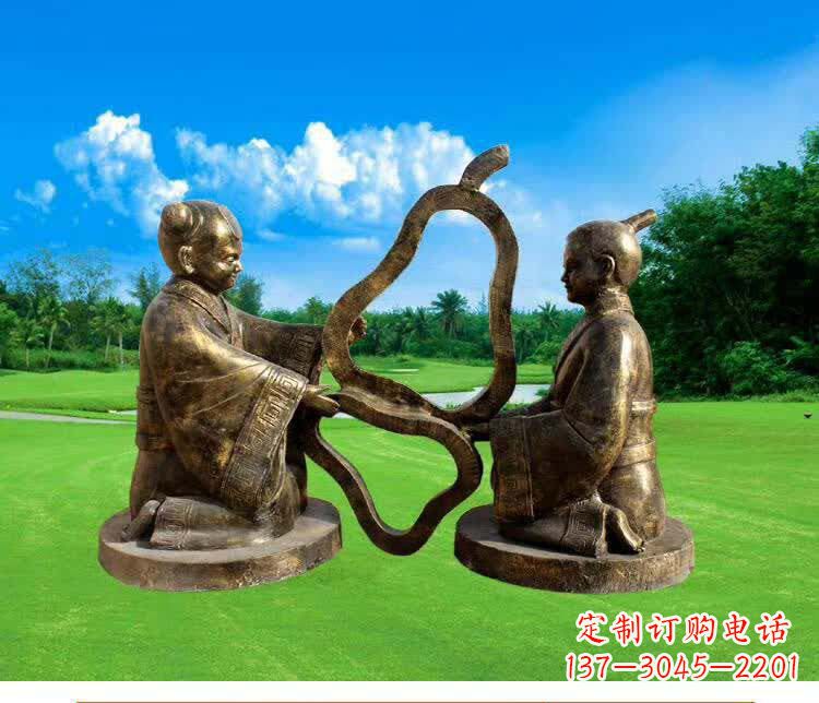 周口精美古代孔融让梨人物铜雕