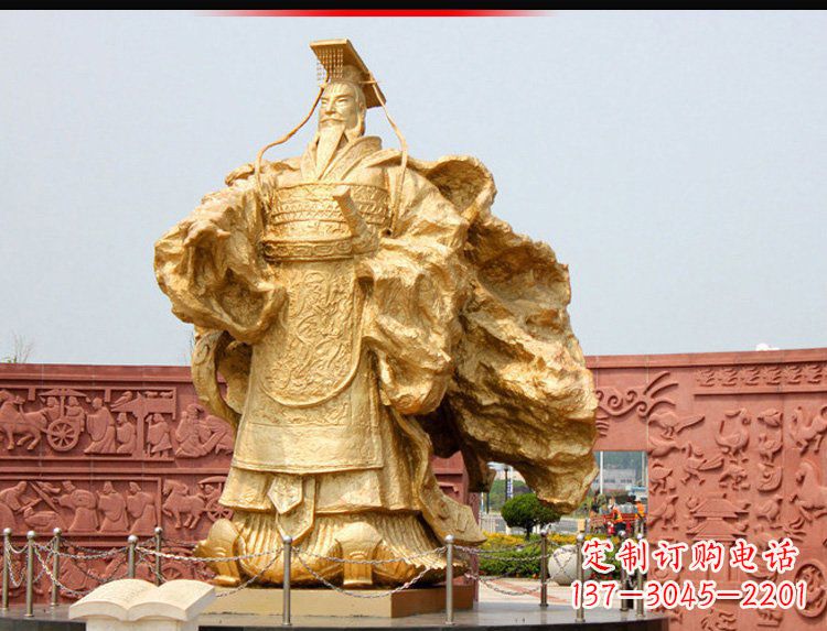周口古代名人汉武帝铜雕
