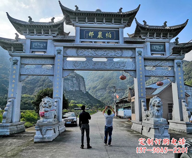 周口古典牌坊石雕塑