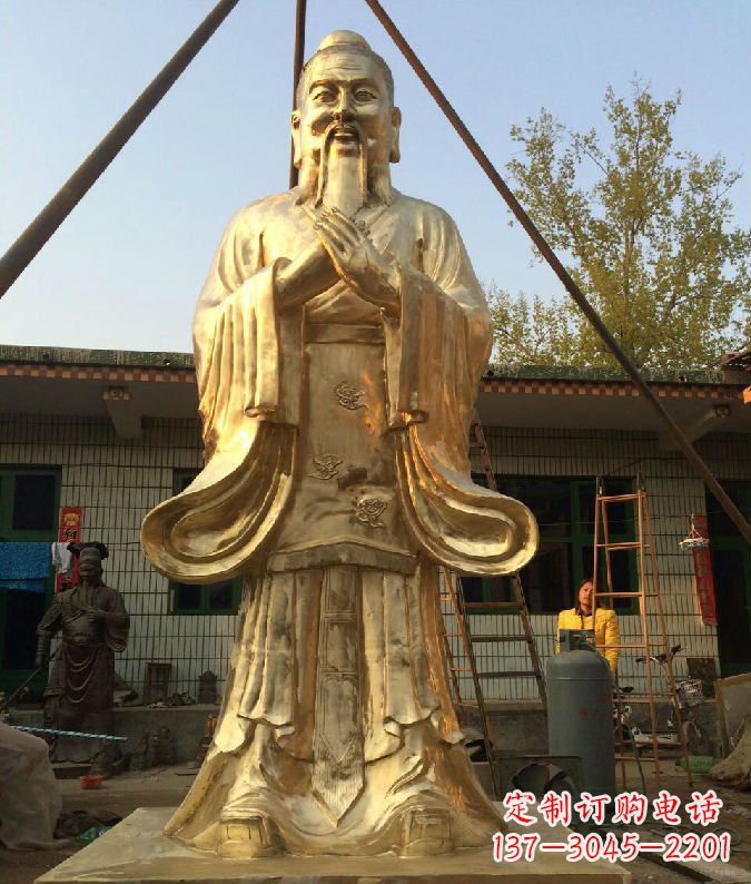 周口孔子铜雕--象征传统智慧的艺术