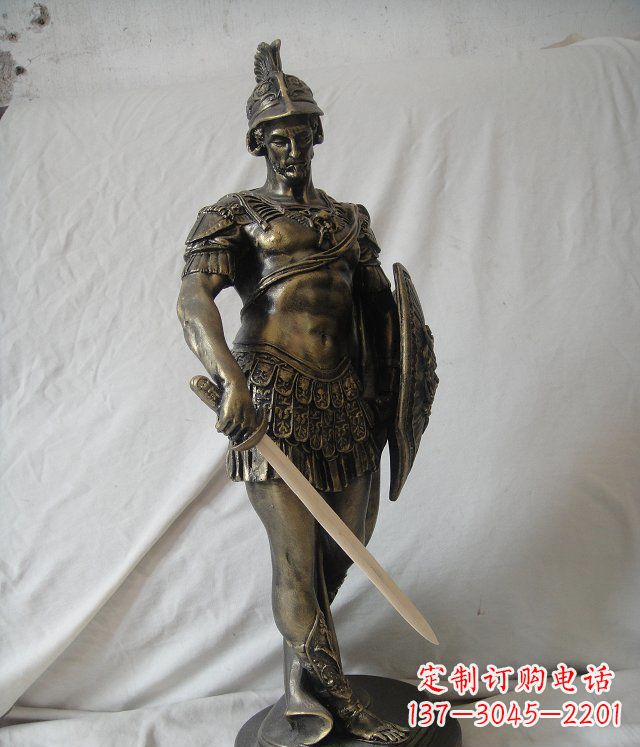 周口古罗马风格的玻璃钢战士雕塑