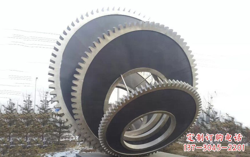 周口广场不锈钢齿轮雕塑22