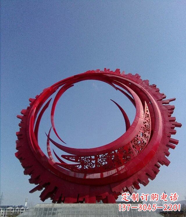 周口精致而又引人注目的不锈钢齿轮雕塑