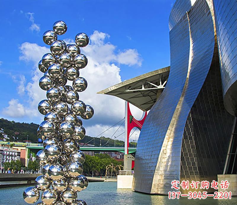 周口广场不锈钢抽象龙柱雕塑