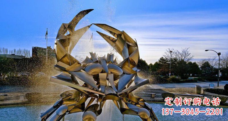 周口优美雅致的不锈钢螃蟹抽象雕塑