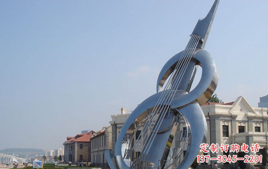 周口广场不锈钢大提琴雕塑