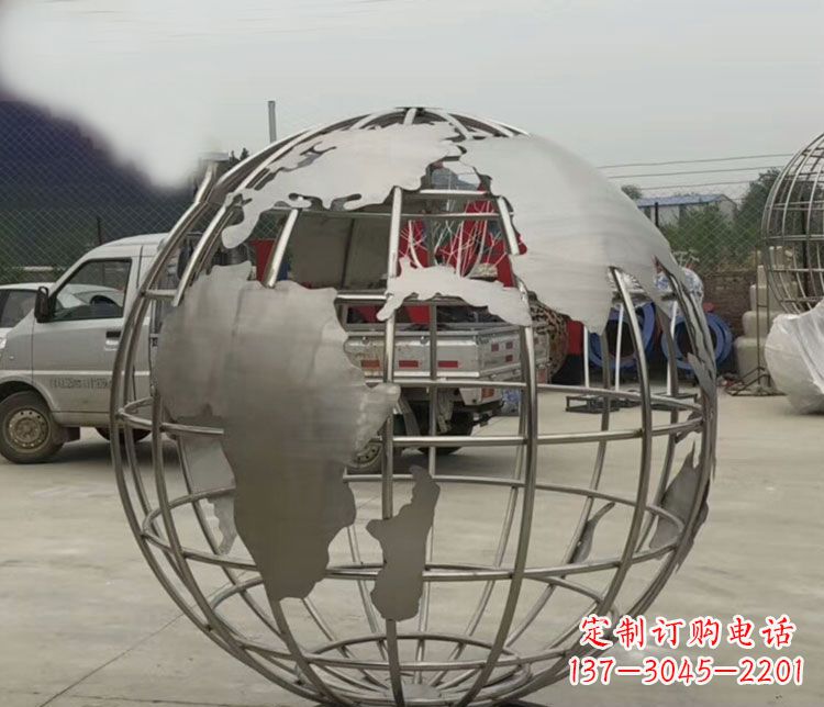 周口中领雕塑:精美不锈钢地球仪雕塑