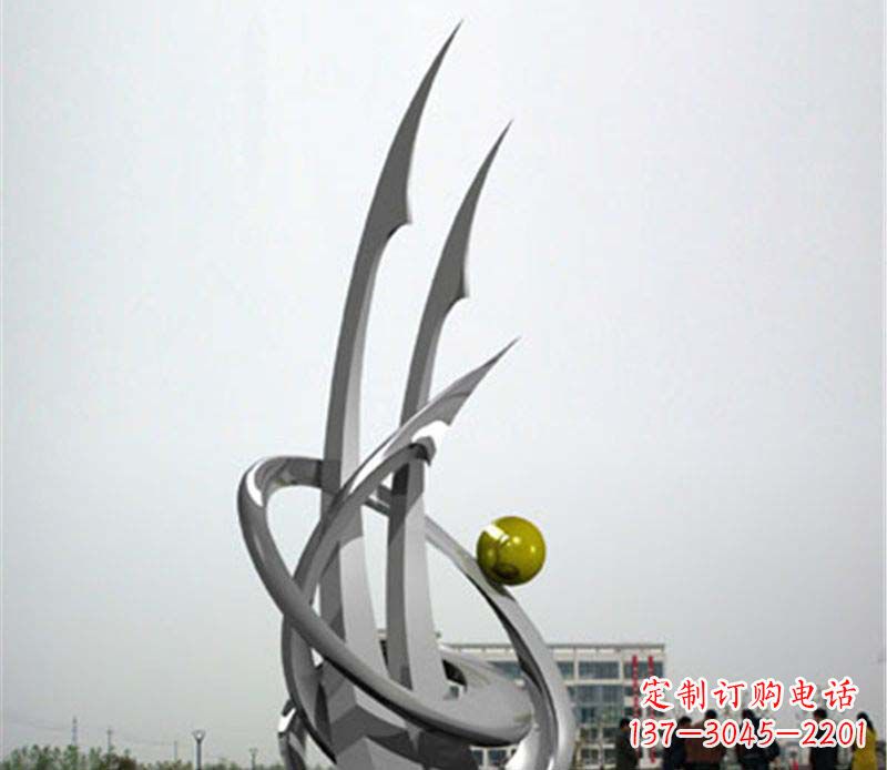 周口广场不锈钢帆船抽象雕塑