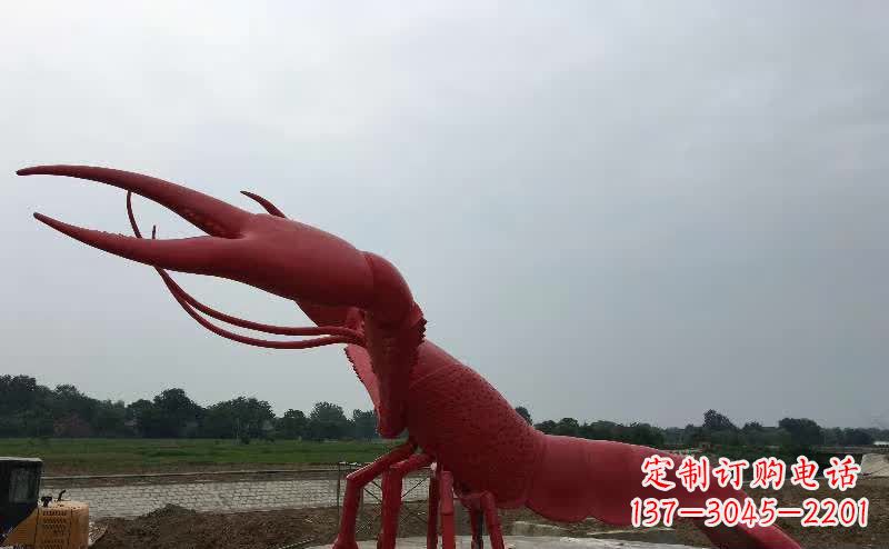 周口广场不锈钢仿真龙虾雕塑