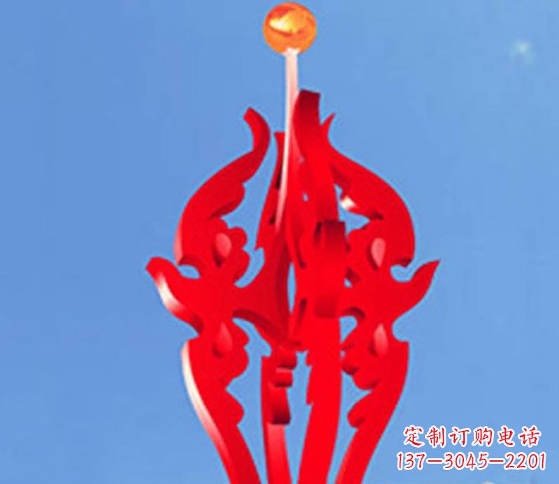 周口广场不锈钢火苗抽象雕塑