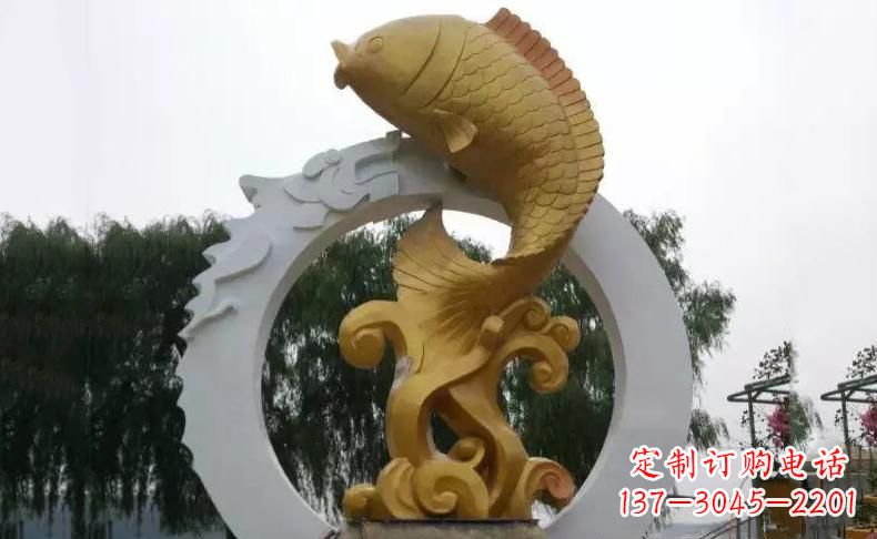 周口令人惊叹的不锈钢金龙鱼雕塑