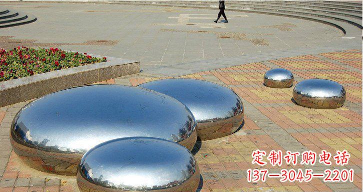 周口镜面不锈钢水滴雕塑