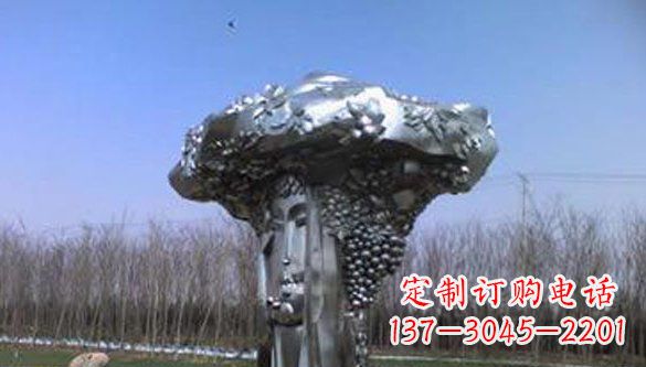 周口中领雕塑|不锈钢葡萄抽象雕塑