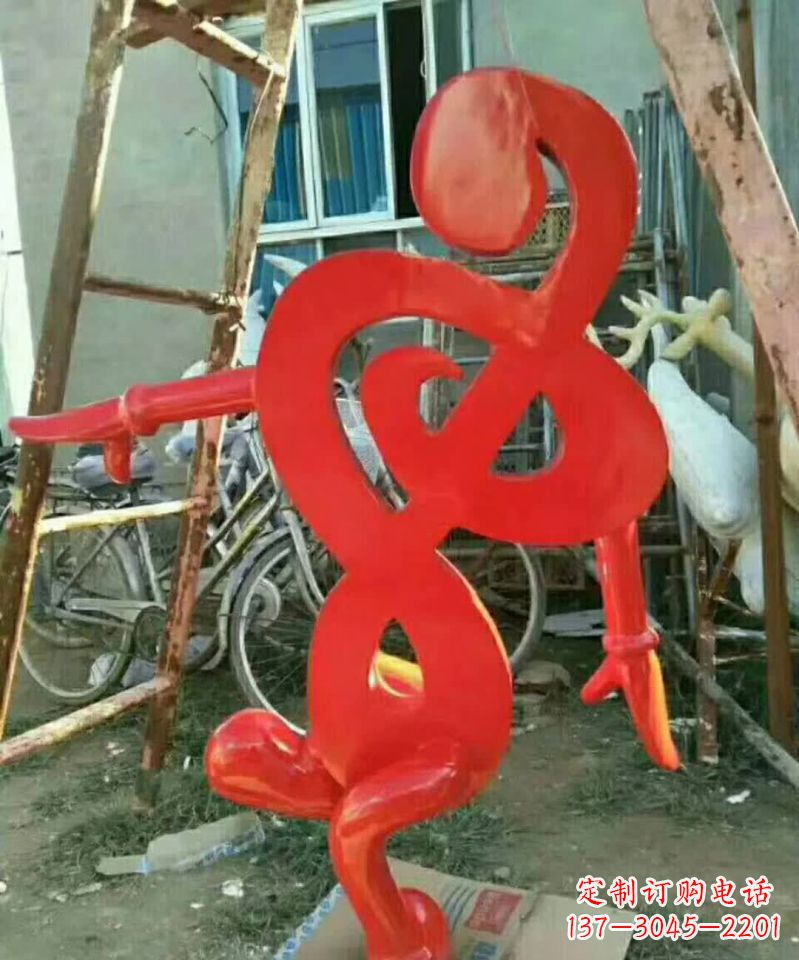 周口广场不锈钢音符抽象雕塑